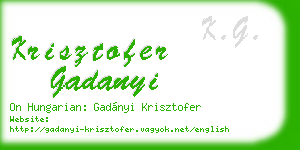 krisztofer gadanyi business card