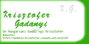 krisztofer gadanyi business card